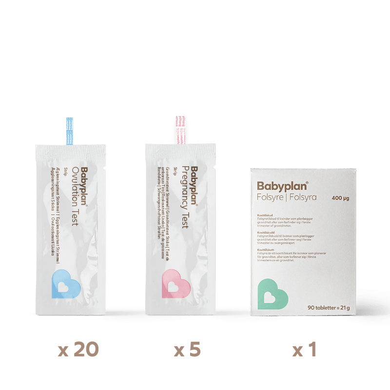 Babyplan Strimmel Sæt til Graviditets- og Ægløsningstest