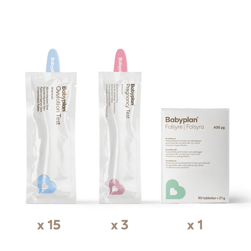 Babyplan Sæt Stav 2 Mdr. - Populært Testpakke til Graviditet