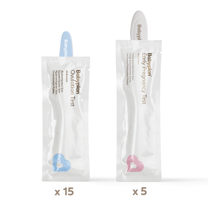 Ægløsningstest og Graviditetstest Sæt fra Babyplan - 20 stk.
