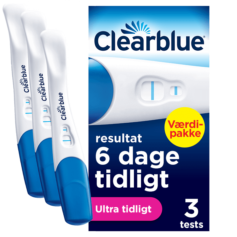 Clearblue Ultra Tidligt Graviditetstest - 3 Stk Tilbud