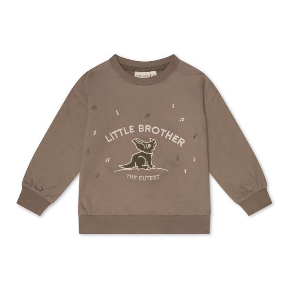 Finley Lillebror Sweatshirt i Fossil - Smart og Blød!