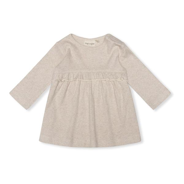 Wella Tunika i Lys Brun Melange - Økologisk Bomuld