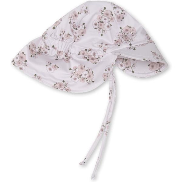 Sari UV-hat med blomsterprint - Beskytter mod UV-stråler