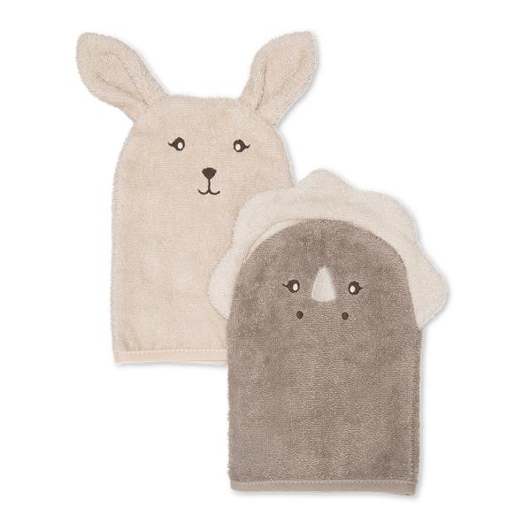 Michi Vaskeklude 2 Pak - Sjove Bunny og Dino Motiver
