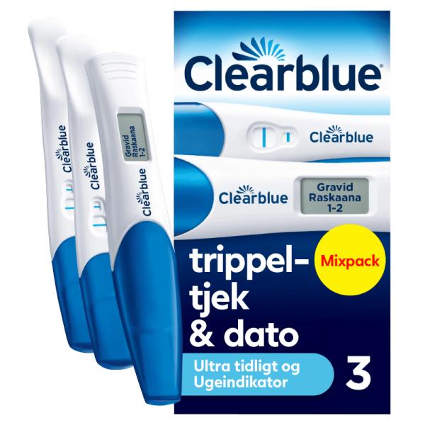 Clearblue Triple Check Graviditetstest - 3 Stk. til Tryghed