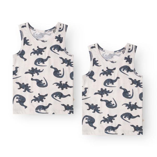 Emil Undertrøje 2-Pak Mono Dino - Blødt Undertøj