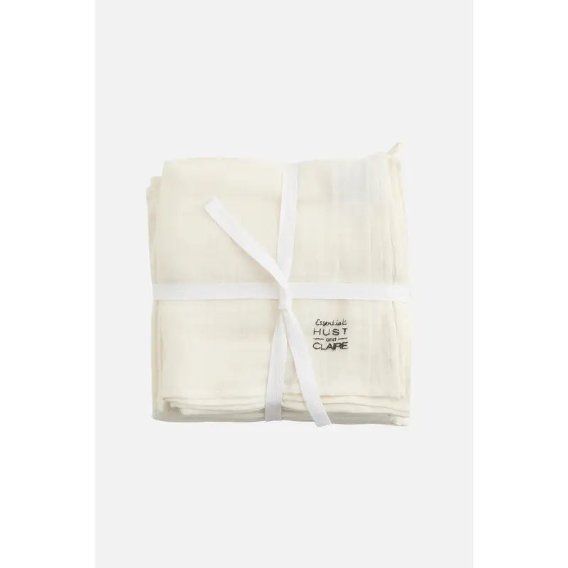 Hust & Claire Økologiske Stofbleer 5 Pak - Ivory