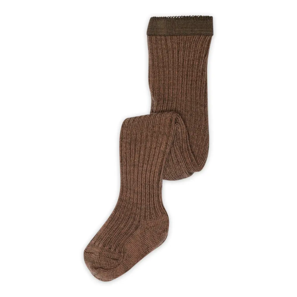 Arien Uldstrømpebukser i Brun Melange - Komfortabel og Blød