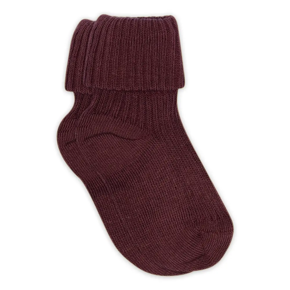 Baby Rib Ankelstrømpe   Grape Skin   19 21 fra Mp Denmark
