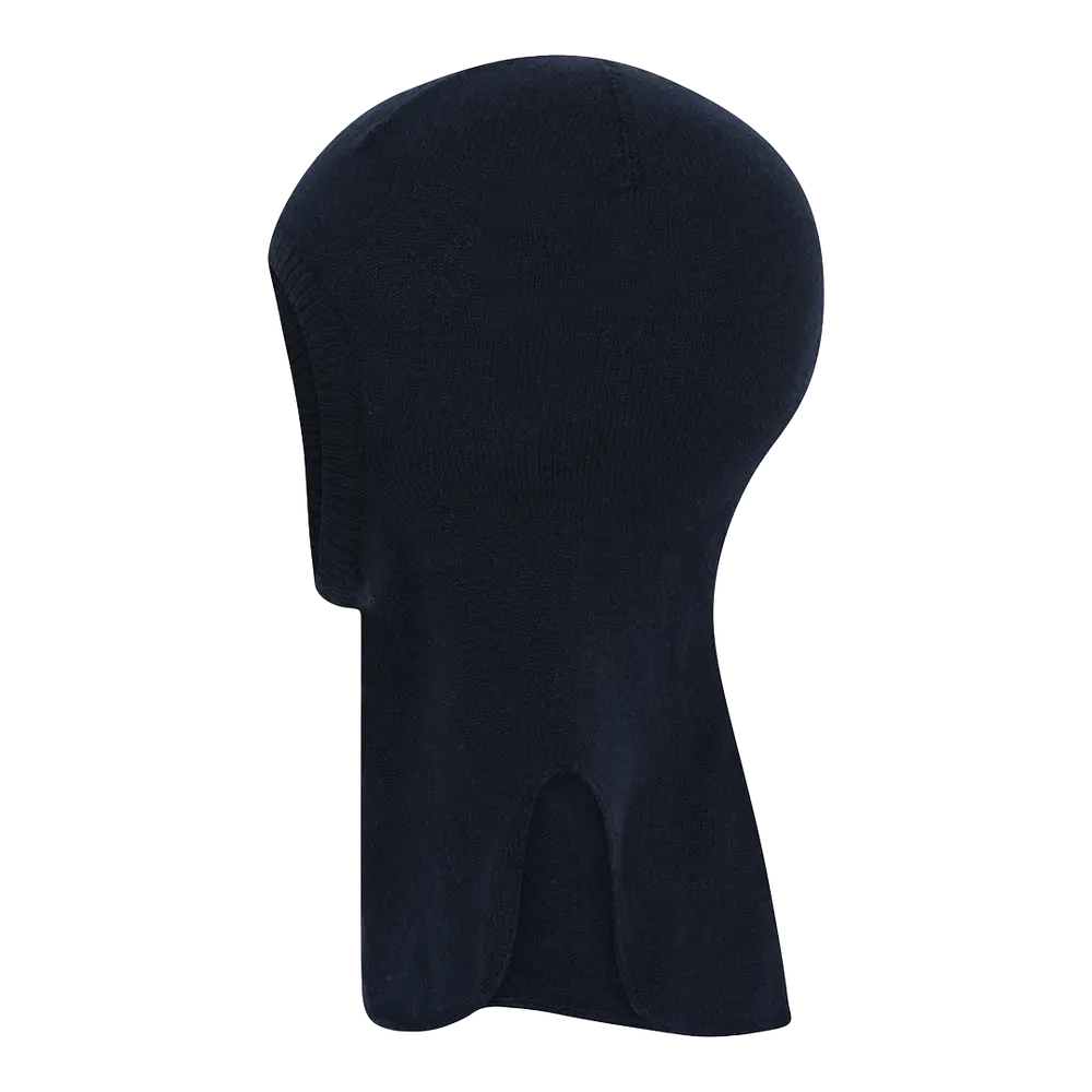 Bergen Light Elefanthue i Mørk Denim Melange - Uld Balaclava