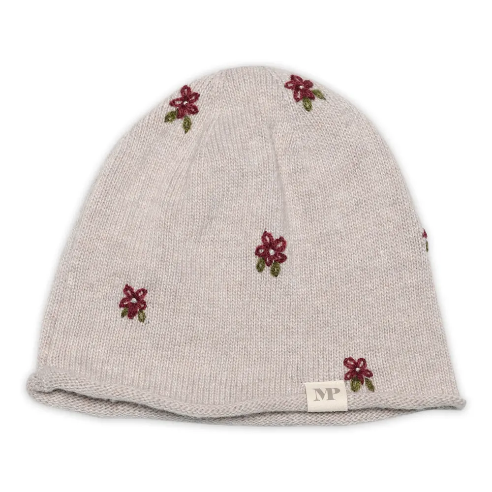 Helsinki Hue Beanie i Beige Melange fra MP Denmark