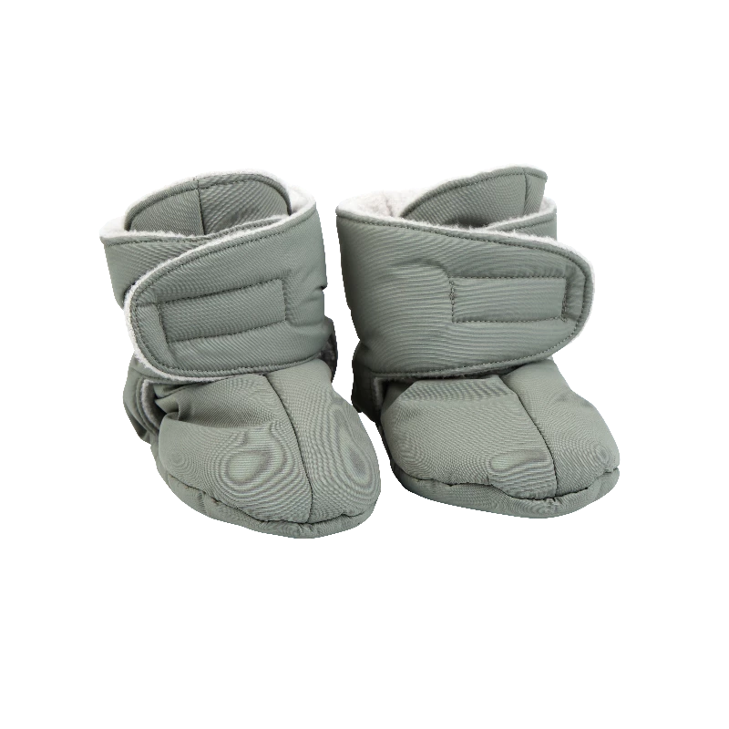 Baby Booties i Enggrøn - Komfortable Uldfutter til Små Fødder