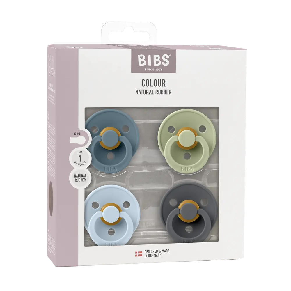BIBS Colour 4 Pk Sutter - Petrol, Sage, Baby Blue, Iron