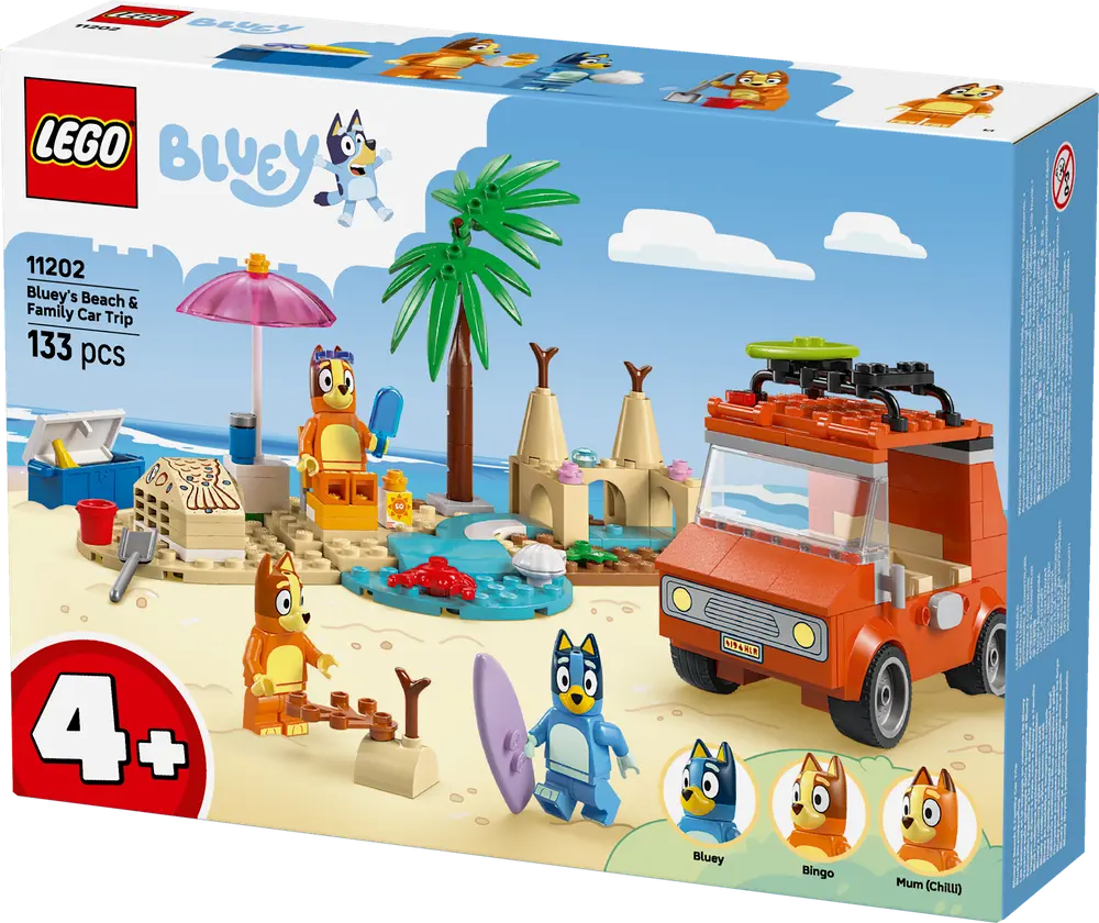 Blueys Familie Biltur Til Stranden 11202 fra Lego Bluey