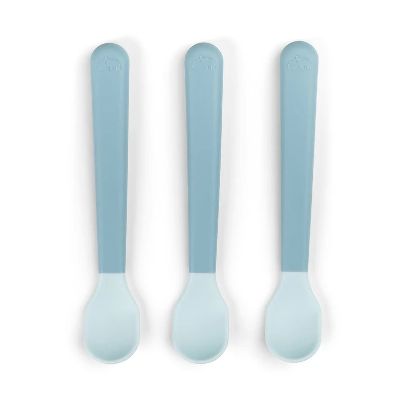 Foodie Easy Grip Babyske 3-Pak Blå - Perfekt til Måltider