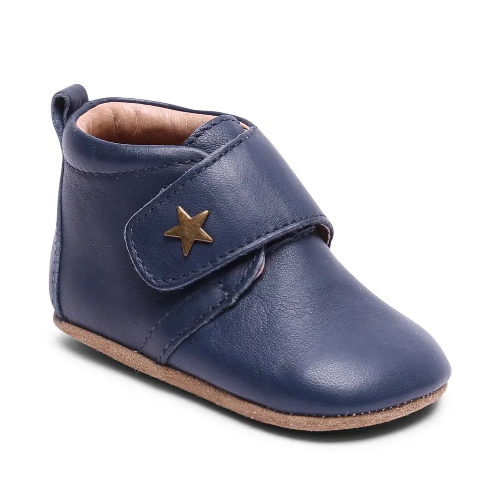 Hjemmesko, Velcro Star 21 Navy 24 fra Bisgaard