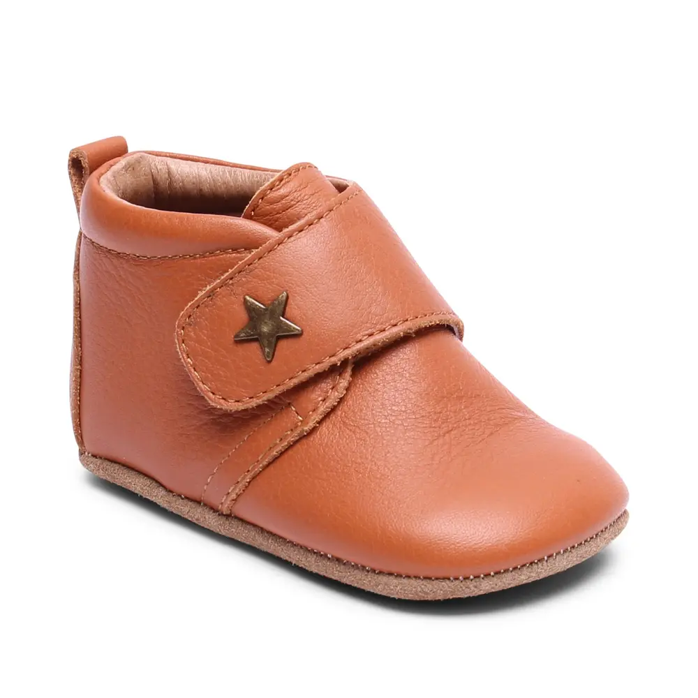 Hjemmesko med Velcro - Star 66 Cognac fra Bisgaard