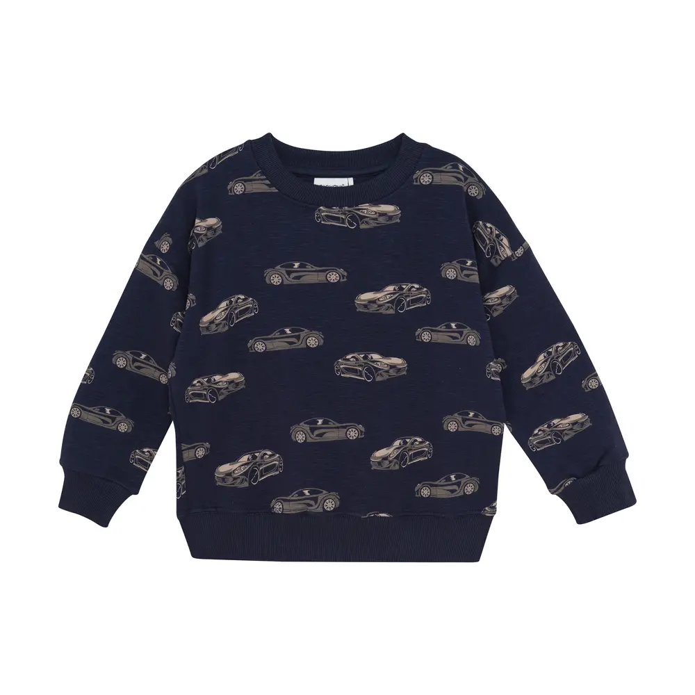 Sød sweatshirt med unikt print fra Minymo - Økologisk komfort