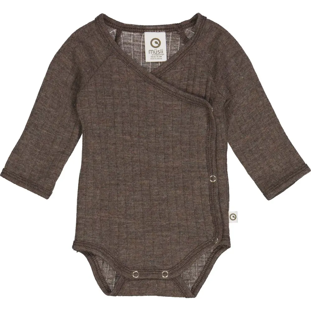 Woolly Body i Valnød Melange - Blød Merinould til Baby