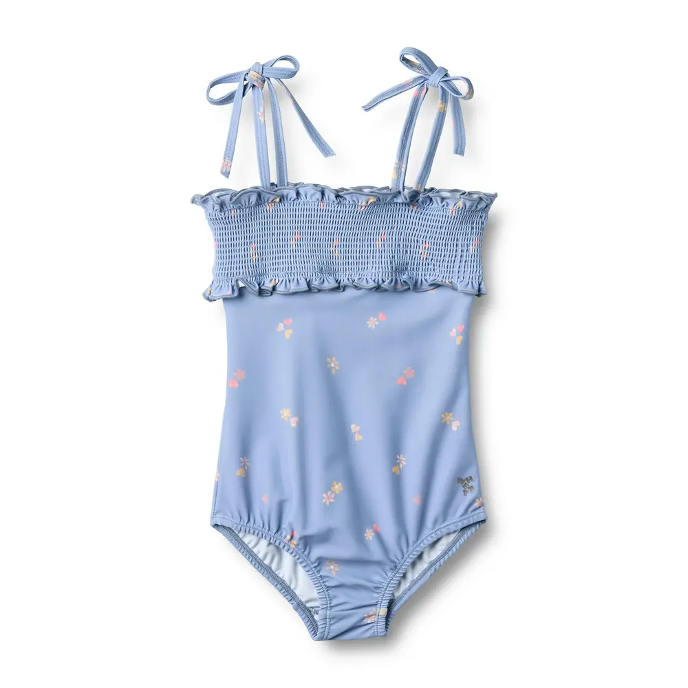 Skøn badedragt Selma med smock-detalje fra Wheat