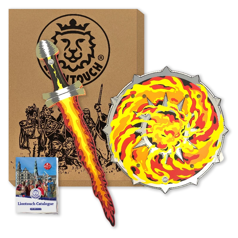 Flamme Gavesæt Med Sværd Og Skjold fra Liontouch