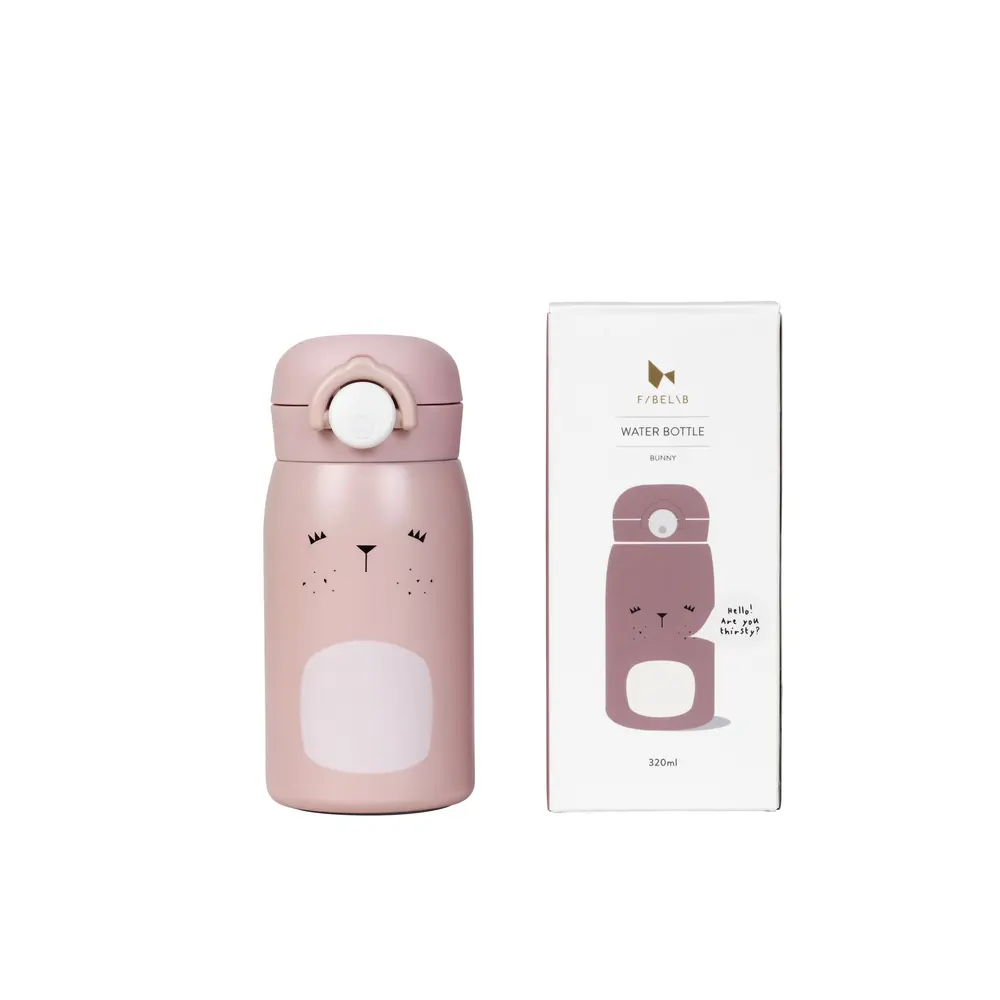 Water Bottle   Bunny   Small   Old Rose fra Fabelab