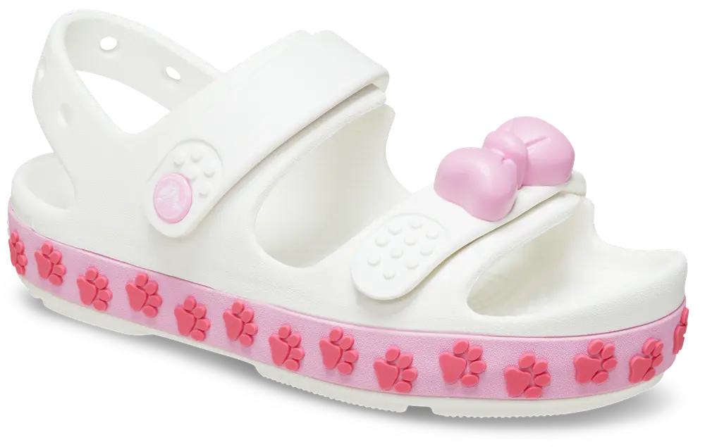 Crocband Cruiser Pet Sandal T - Hvid og Pink til Leg