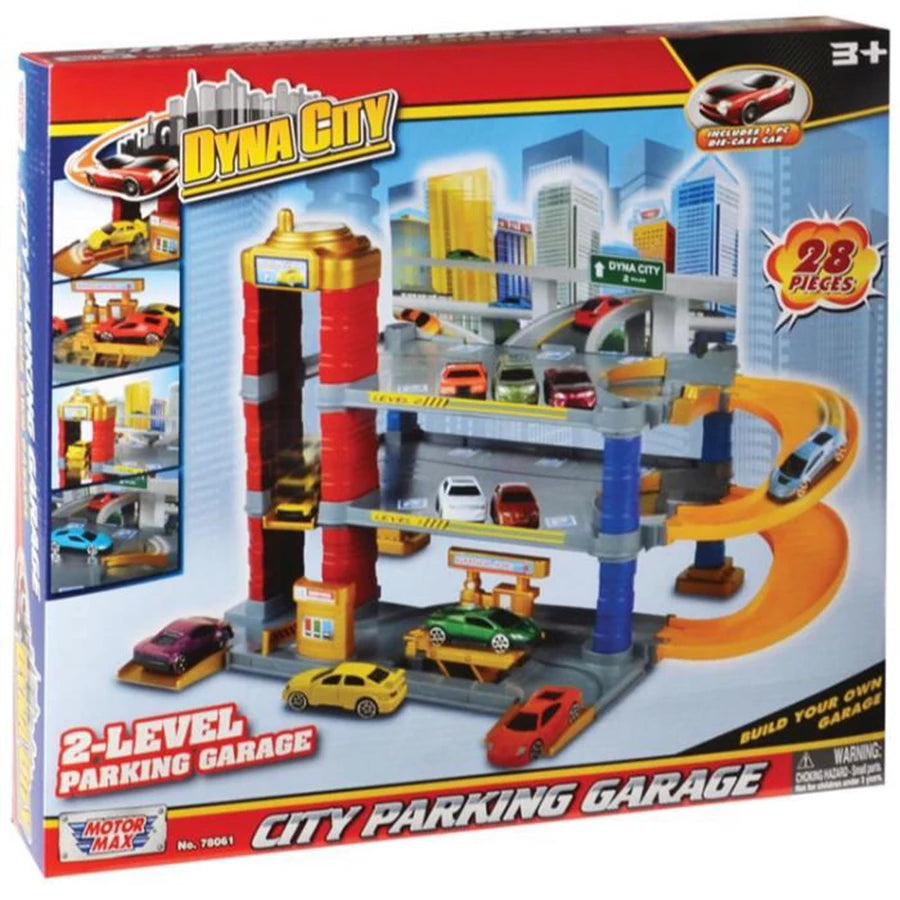 2-etagers Parkeringsgarage fra Ga Toys - KÆRE BØRN Tilbud