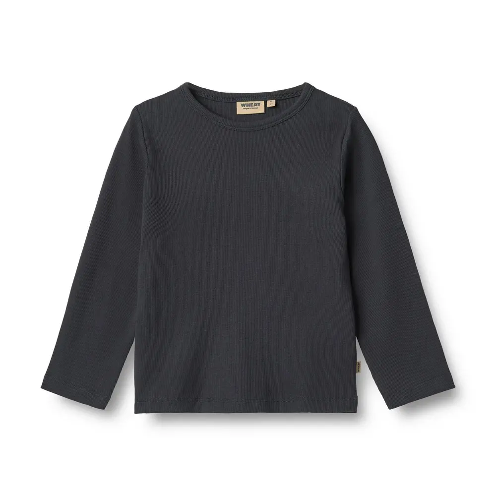 Langærmet Rib T Shirt Milo   1432   116 fra Wheat