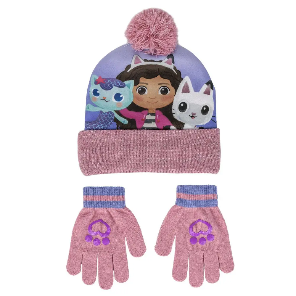 2 Delt Hue Og Vante Sæt    Gabby's Dollhouse   Lrød Lilla   2 6 år fra Ym-eyewear