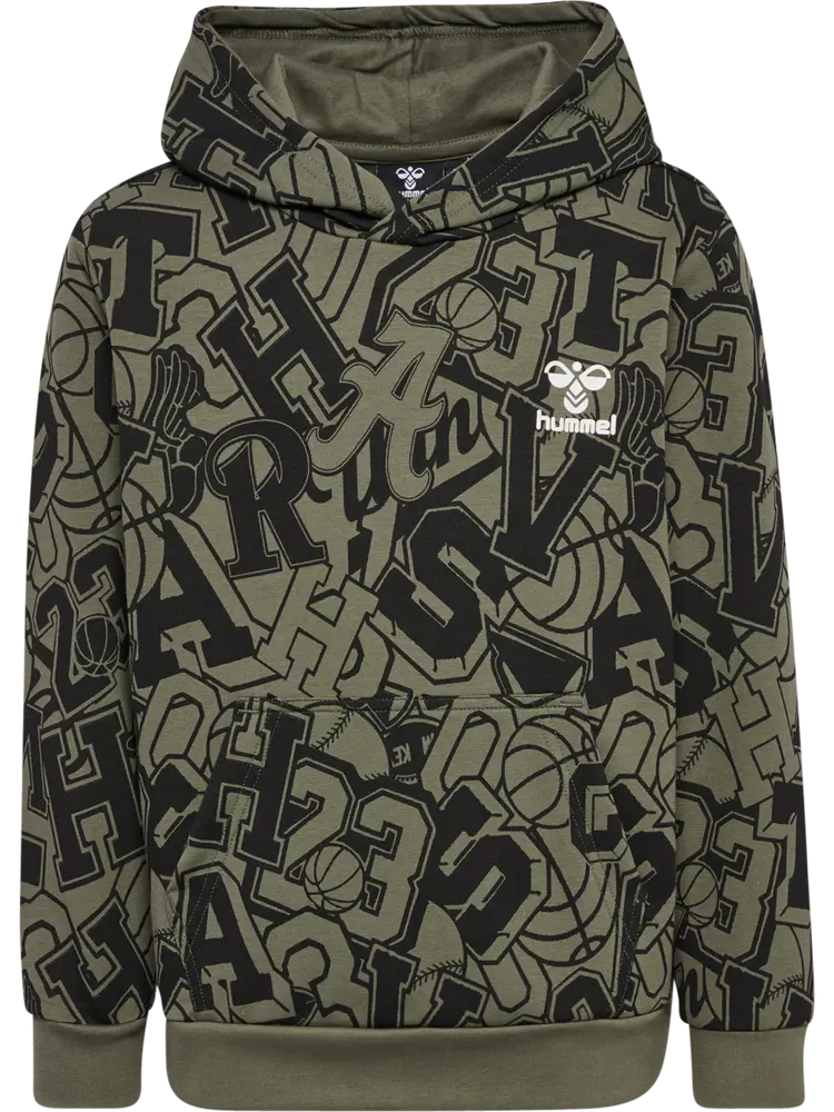 Molt Hoodie med sjovt print i økologisk stof fra Hummel