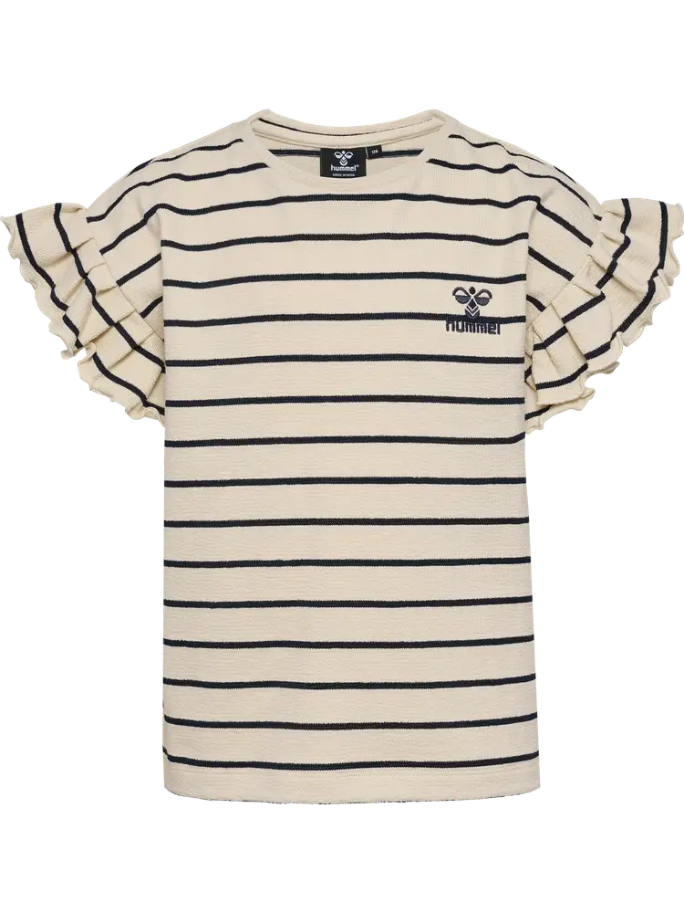 Ajma T-Shirt i Økologisk Bomuld - Hvidgrå 122 cm