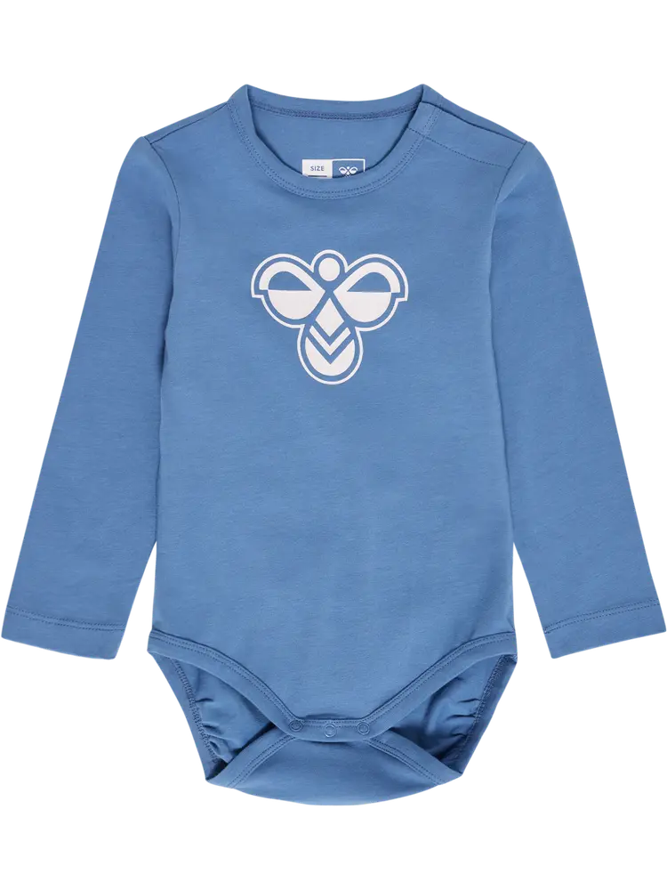 Hummel Langærmet Body med Logo i Dutch Blue - Komfortabel!