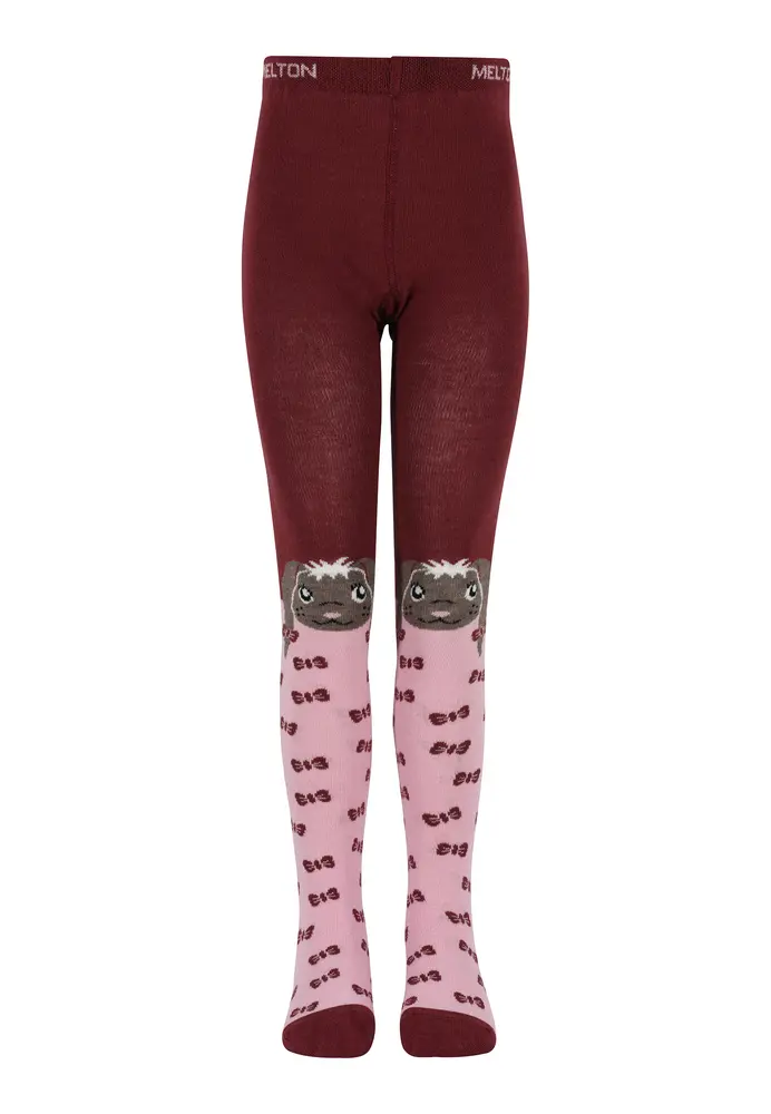 Søde Kanin Strømpebukser i Bordeaux fra Melton