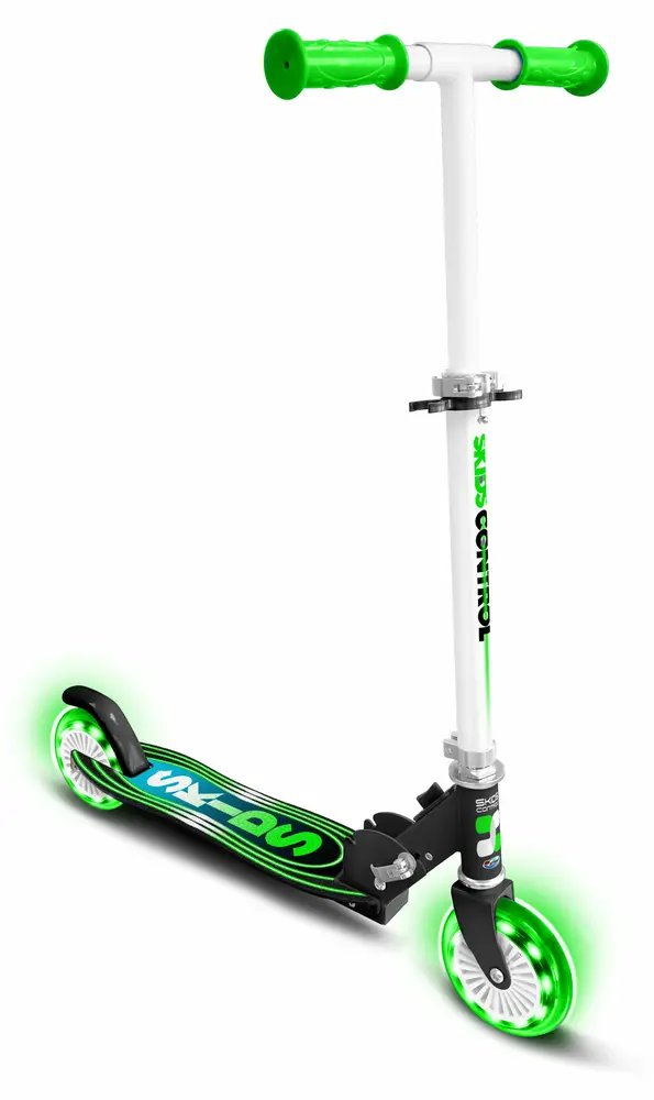 Foldbart Løbehjul Med Lys, Grøn fra Skids Control