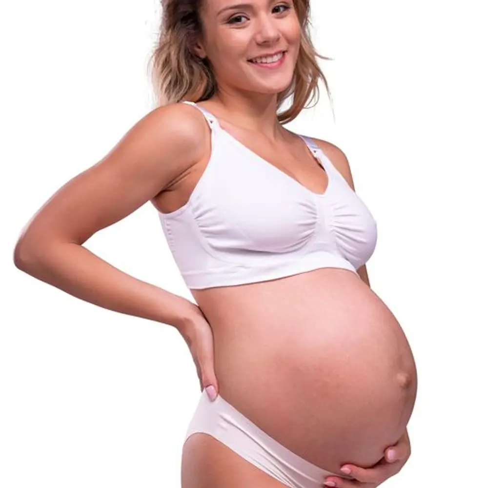 Sømløs Amme BH med Gelé Bøjle - Hvid fra Carriwell