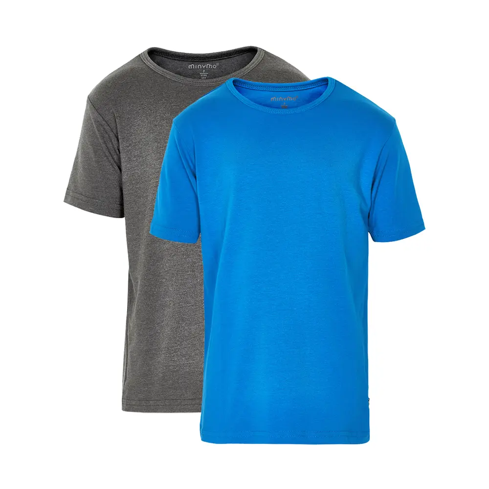 2 Pak Basic T Shirts   751 Directoire Blue   80 fra Minymo