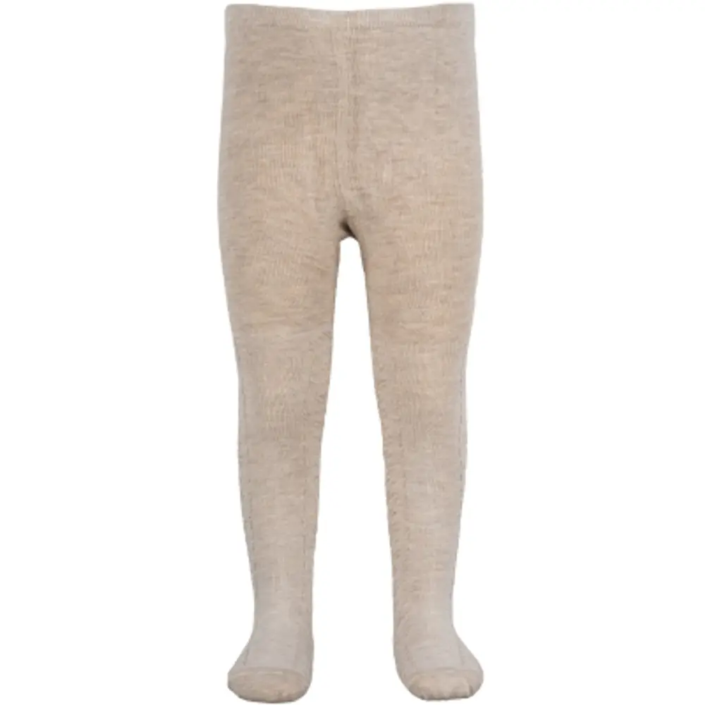 Bamboo Strømpebukser i Off White Melange fra Minipop