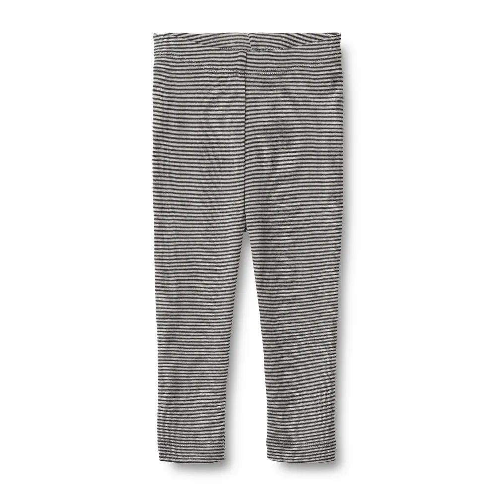 Uld Leggings Agi - Navy Striber til Vinterbrug