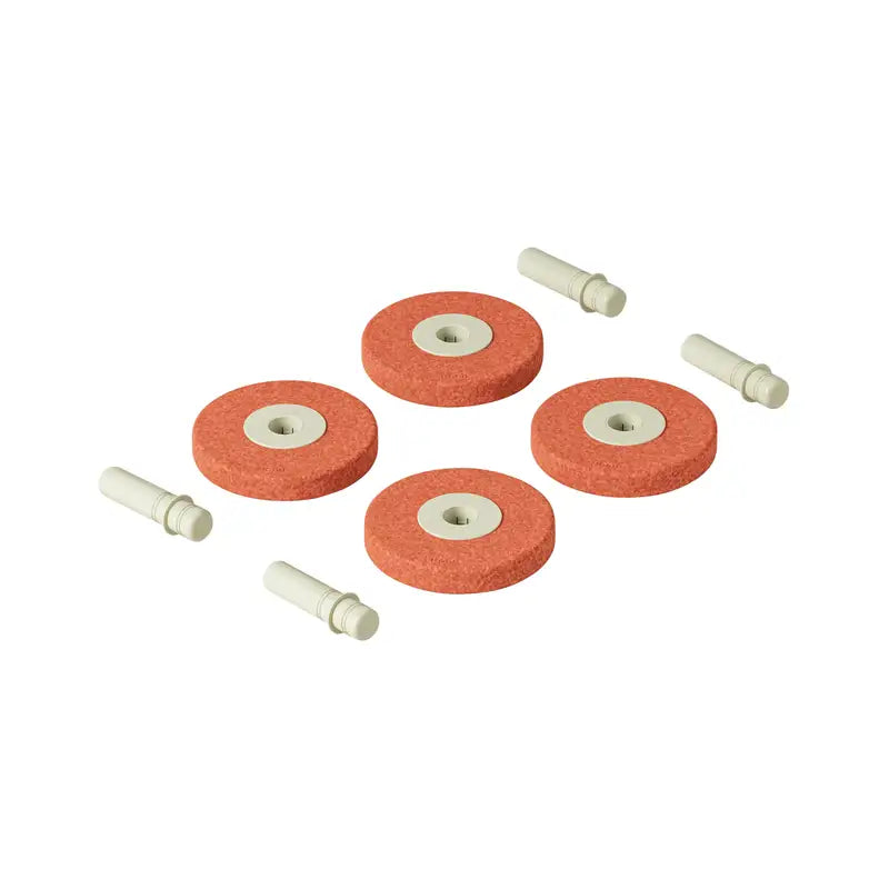 4 X Skumhjul i Brændt Orange og Støvet Grøn - Tilbud