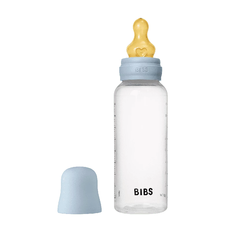 Bibs Babyflaske i Blå - 270 ml, Medium Flow, Tilbud!
