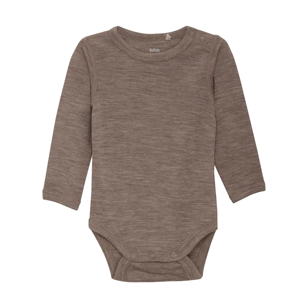 Uld Body Langærmet Solid Leafless Tree Melange 80 fra Bekids