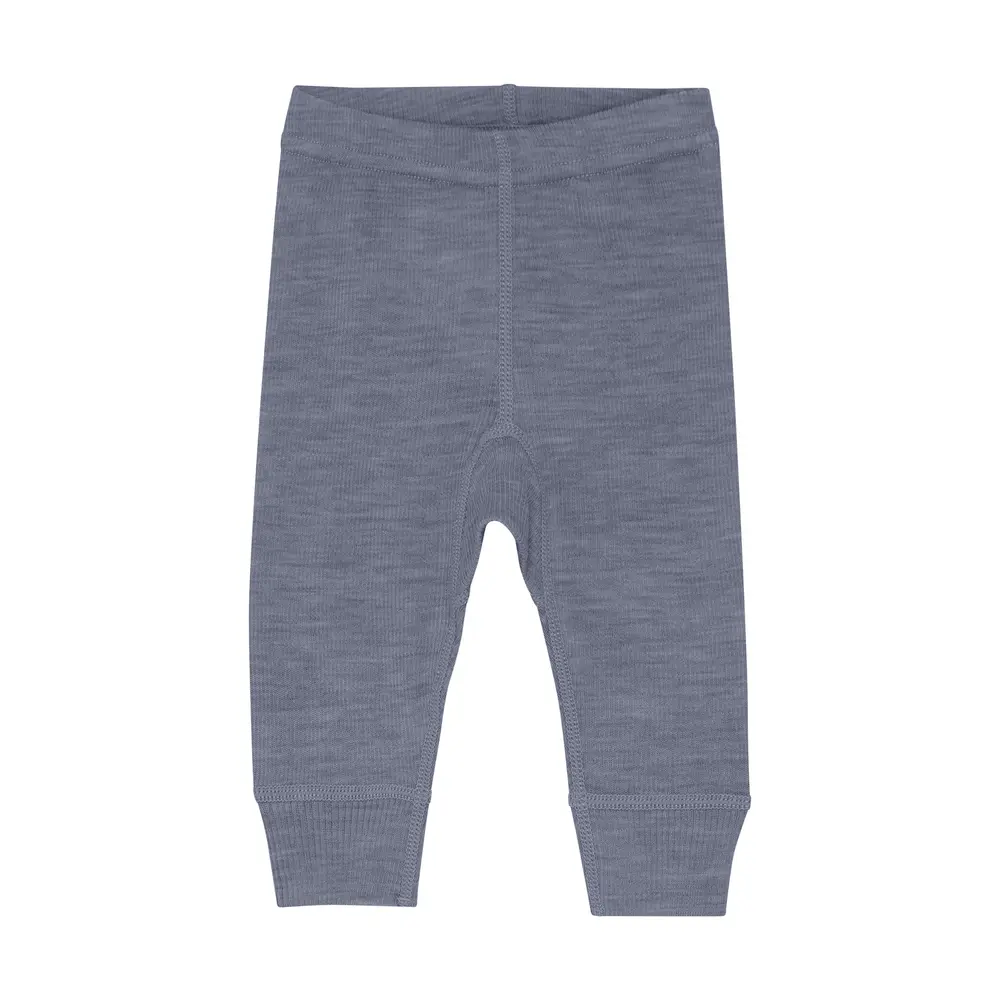 Uld Leggings   Solid   Folkstone Gray Melange   60 fra Bekids