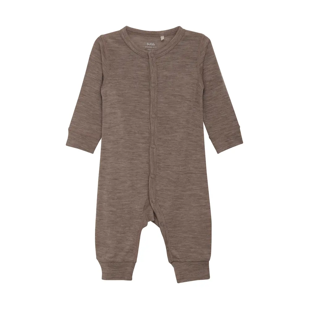 Uld Jumpsuit   Solid   Leafless Tree Melange   100 fra Bekids