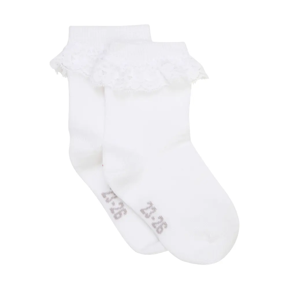 Ankel Strømper M. Blonde 2 Pack   White   23 26 fra Bekids