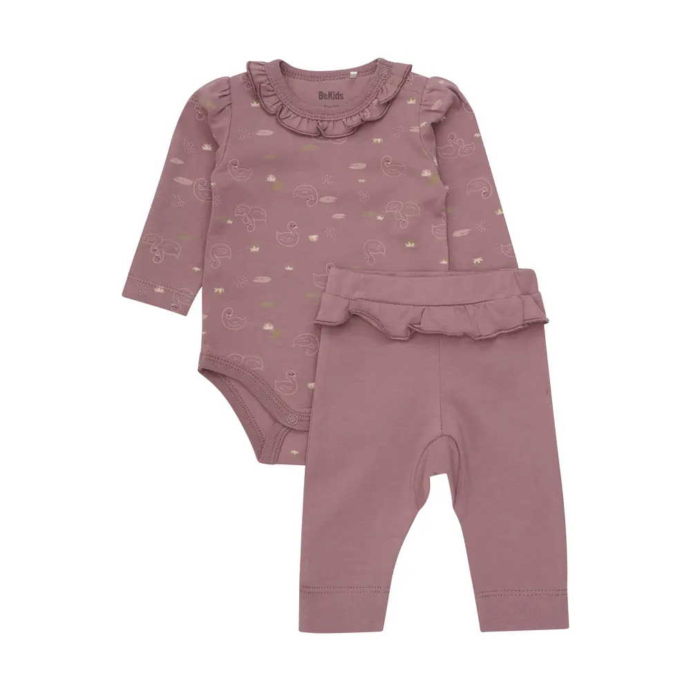 Sødt sæt med langærmet bodysuit og leggings fra BeKids