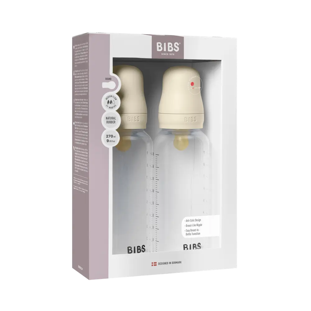 Bibs Sutteflasker i Latex 2 Pak 270 Ml - Elegant Design
