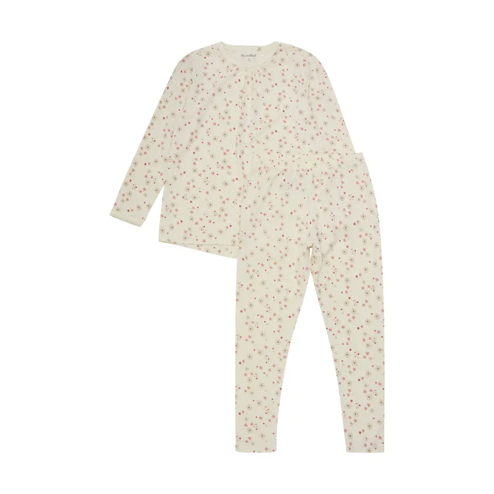 Sød pyjamas med jordbærprint fra Minymo - Nattøjtilbud!