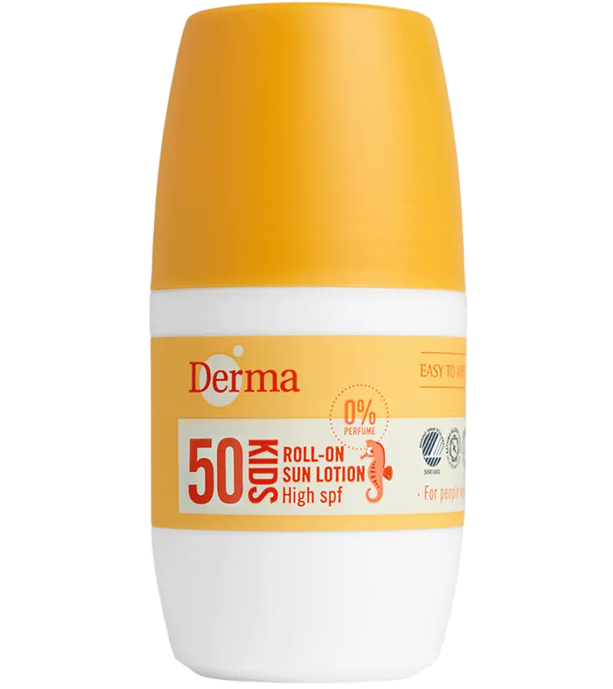 Derma Kids Solcreme Roll-on SPF50 – Sjov Solbeskyttelse!