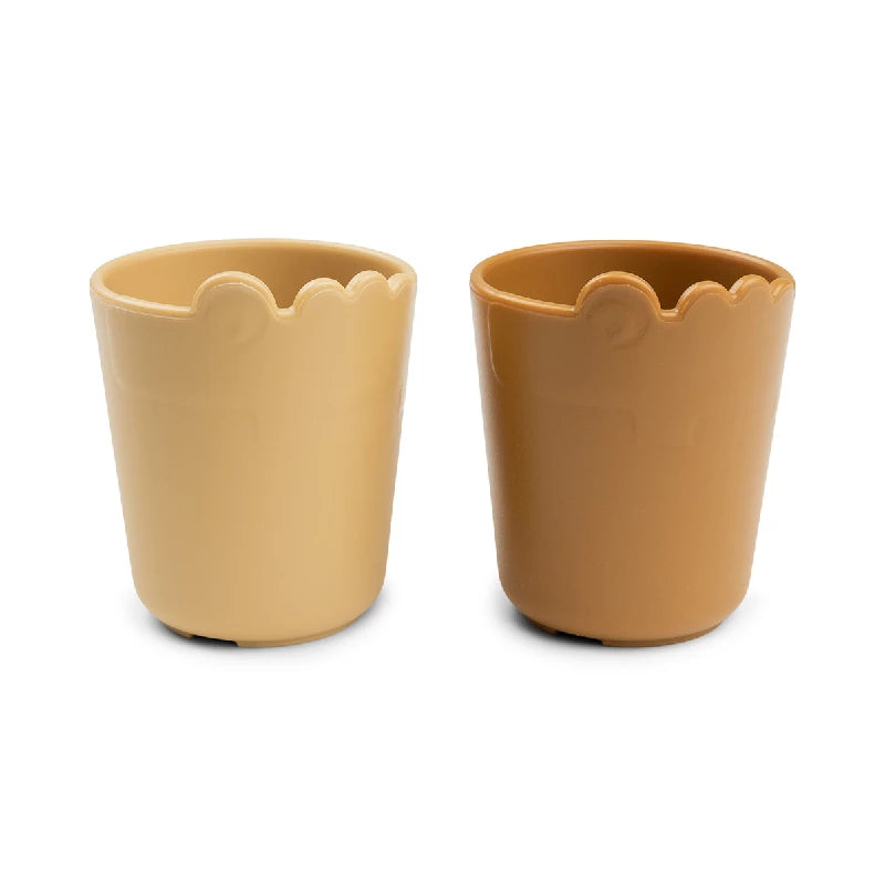 Kiddish Mini Kop 2 Stk. Croco Mustard fra Done By Deer